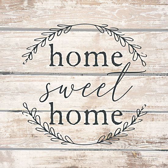 Lux + Me Designs LUX404 - LUX404 - Home Sweet Home - 12x12 Inspirational, Home Sweet Home, Typography, Signs, Textual Art, Wreath, Wood Background from Penny Lane