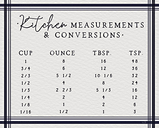 Lux + Me Designs LUX414 - LUX414 - Kitchen Measurements - 16x12 Kitchen, Measurements, Conversions, Signs from Penny Lane