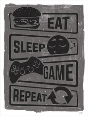 LUX448 - Eat, Sleep, Game, Repeat - 12x16