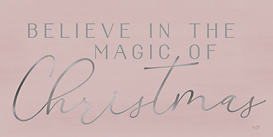 Lux + Me Designs LUX475 - LUX475 - Magic of Christmas   - 18x9 Believe in the Magic of Christmas, Christmas, Holidays, Pink, Silver, Calligraphy, Signs from Penny Lane