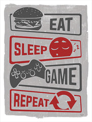 LUX541 - Eat, Sleep, Game, Repeat - 12x16