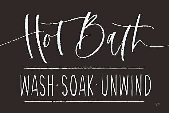 Lux + Me Designs LUX805 - LUX805 - Hot Bath - 16x12 Bath, Bathroom, Hot Bath, Typography, Signs, Textual Art, Black & White from Penny Lane