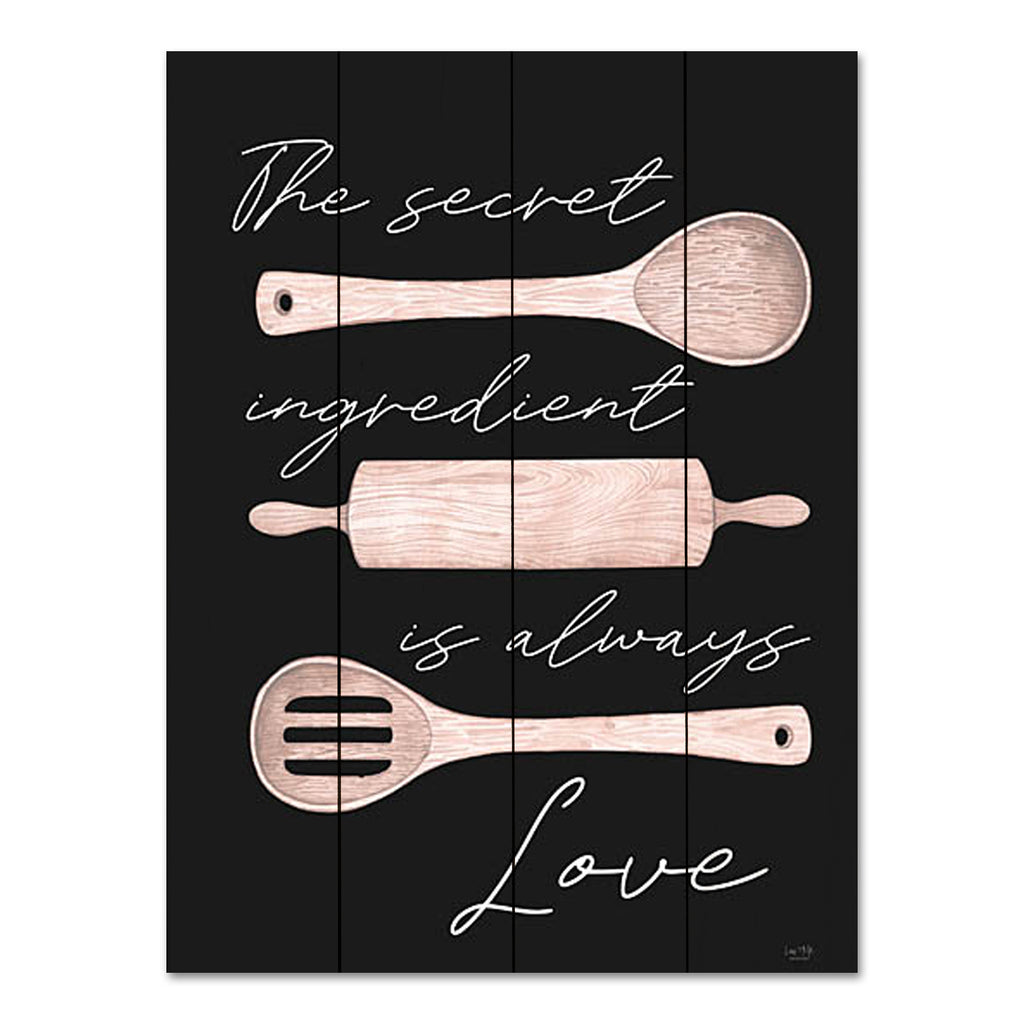 Lux + Me Designs LUX839PAL - LUX839PAL - Secret Ingredient - 12x16 Kitchen, Secret Ingredient, Typography, Signs, Textual Art, Kitchen Utensils, Family, Love, Chalkboard, Black & White from Penny Lane