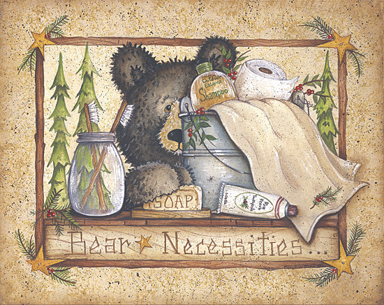 Mary Ann June MARY238 - Bear Necessities - Bear, Bath, Towel, Bucket from Penny Lane Publishing