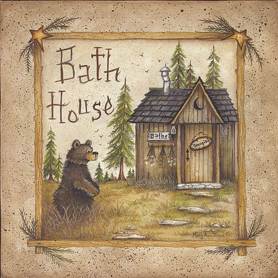 Mary Ann June MARY290 - Bath House - Bath House, Bear, Signs from Penny Lane Publishing