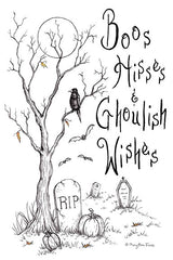 MARY564 - Boos, Hisses and Ghoulish Wishes - 12x18