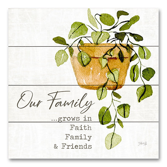 Marla Rae MAZ5856PAL - MAZ5856PAL - Our Family - 12x12 Our Family, Family, House Plants, Potted Plant, Typography, Signs from Penny Lane