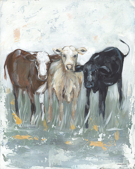 Mackenzie Kissell MKA154 - MKA154 - Spring Babies - 12x16 Cows, Farm Animals, Abstract, Spring, Calves, Landscape from Penny Lane