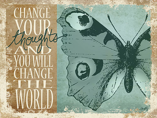 Misty Michelle MMD182 - Change Your Thoughts - Butterfly, Inspirational, Signs from Penny Lane Publishing