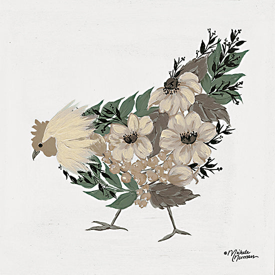 Michele Norman  MN359 - MN359 - Floral Hen   - 12x12 Whimsical, Hen, Chicken, Flowers, Fall, Floral Hen, Farmhouse/Country from Penny Lane