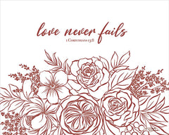 MN389 - Love Never Fails - 16x12