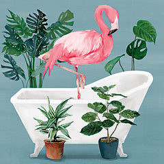 MS265 - Flamingo in Tub - 12x12