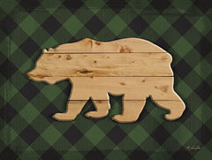 RAD1101 - Wood and Plaid Bear - 16x12