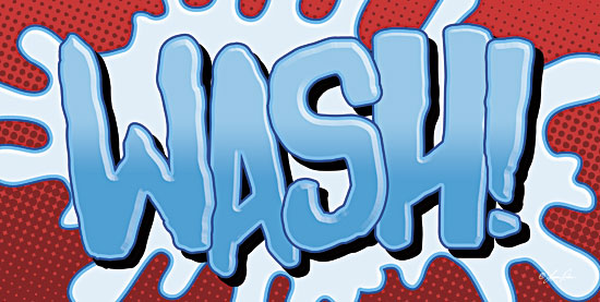 Lauren Rader RAD1143 - Superhero Wash! - Superheroes, Signs, Typography, Bath, Wash from Penny Lane Publishing