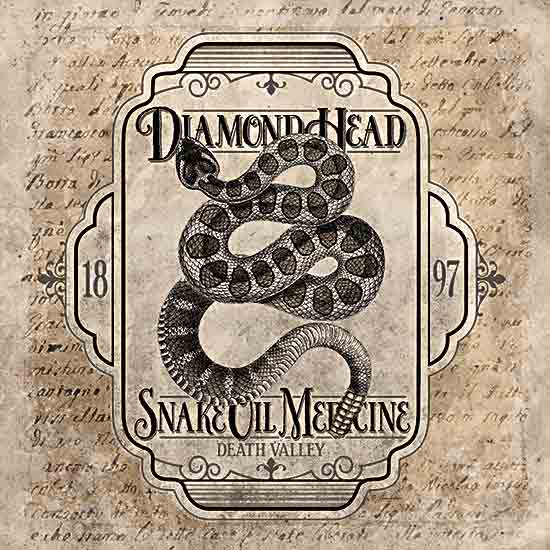 Lauren Rader RAD1441 - RAD1441 - Diamond Head Snake Oil Medicine - 12x12 Halloween, Vintage, Western, Diamond Head Snake Oil Medicine, Typography, Signs, Textual Art, Snake, Tea-Stain from Penny Lane