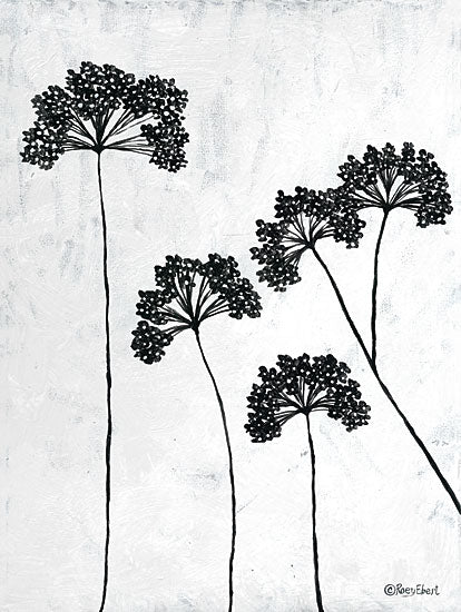 Roey Ebert REAR307 - REAR307 - Queen Anne's Lace II - 12x16 Queen Anne's Lace, Flowers, Black & White from Penny Lane