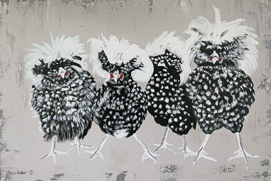 Suzi Redman RED135 - RED135 - Polish Chickens - 18x12 Chickens, Polish Chickens, Farm from Penny Lane