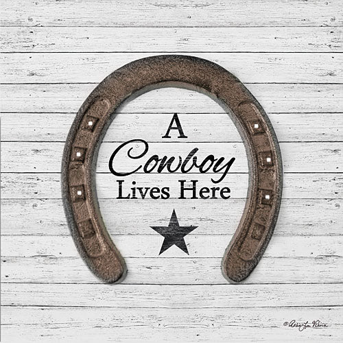 Robin-Lee Vieira RLV677 - A Cowboy Lives Here - Horseshoe, Cowboy, Star from Penny Lane Publishing