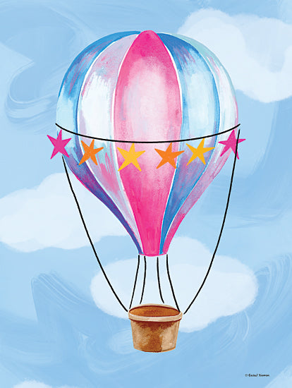 Rachel Nieman RN566 - RN566 - Hot Air Balloon 2 - 12x16 Whimsical, Hot Air Balloon, Children, Stars, Sky, Clouds, Triptych from Penny Lane
