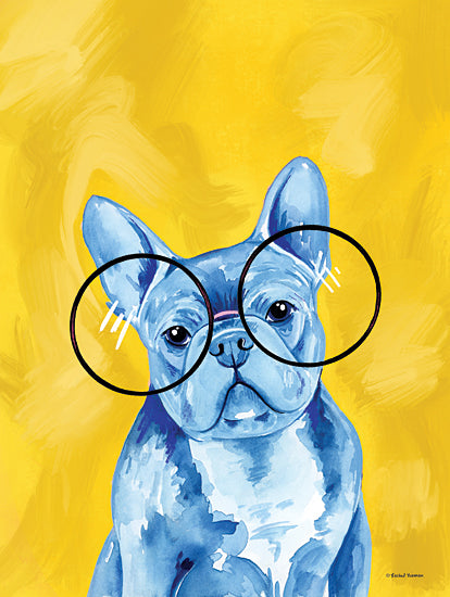 Rachel Nieman RN570 - RN570 - Puppy Love 4 - 12x16 Whimsical, Animals, Pets, Dogs, Blue Dog, Glasses from Penny Lane