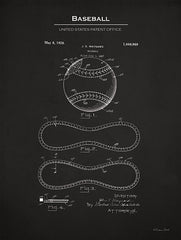 SB1284 - Baseball Patent - 12x16