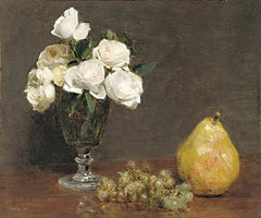 SDS1166 - White Roses and Fruit - 16x12