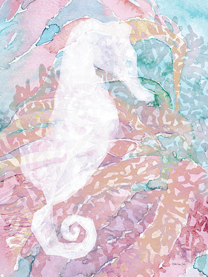 Stellar Design Studio SDS1311 - SDS1311 - Ocean Treasures 1 - 12x16 Coastal, Sea Horse, Abstract, Aquatic Animal, Watercolor, Tropical from Penny Lane