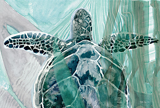 Stellar Design Studio SDS1335 - SDS1335 - Sea Turtle Among the Reef - 18x12 Coastal, Turtle, Sea Turtle, Reef, Greenery from Penny Lane