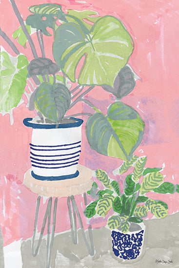 Stellar Design Studio SDS282 - SDS282 - Potted Still Life - 12x18 Still Life, Potted Plants, Stool from Penny Lane