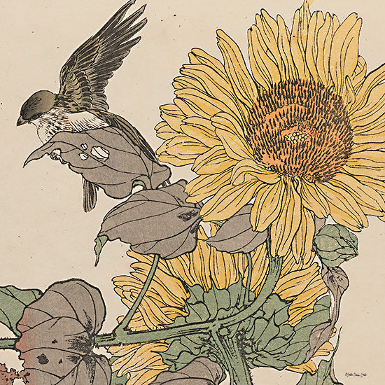 Stellar Design Studio SDS972 - SDS972 - Autumn's Bounty 2    - 12x12 Fall, Bird, White and Brown Bird, Sunflowers, Yellow Sunflowers from Penny Lane