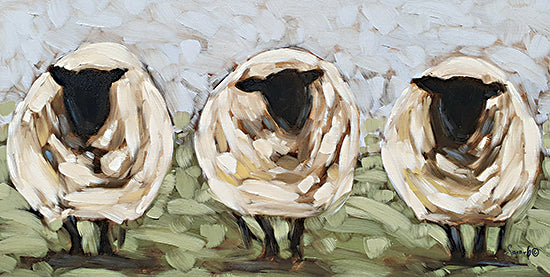 Sara G. Designs  SGD114 - SGD114 - Three's Company - 18x9 Sheep, Three Sheep, Brush Strokes, Farm Animals from Penny Lane