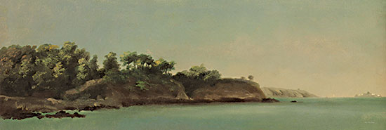 Seven Trees Design ST866 - ST866 - Vintage Landscape   - 18x6 Ocean, Trees, Coast, Landscape from Penny Lane