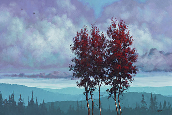 Tim Gagnon TGAR113 - Two Red Trees - Tree, Landscape, Mountains, Red from Penny Lane Publishing