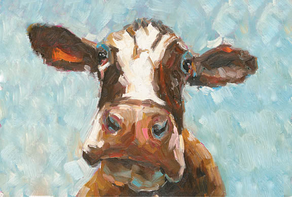 White Ladder WL147A - WL147A - How Now Brown Cow - 24x18 Abstract, Cow, Brown Cow, Portrait from Penny Lane