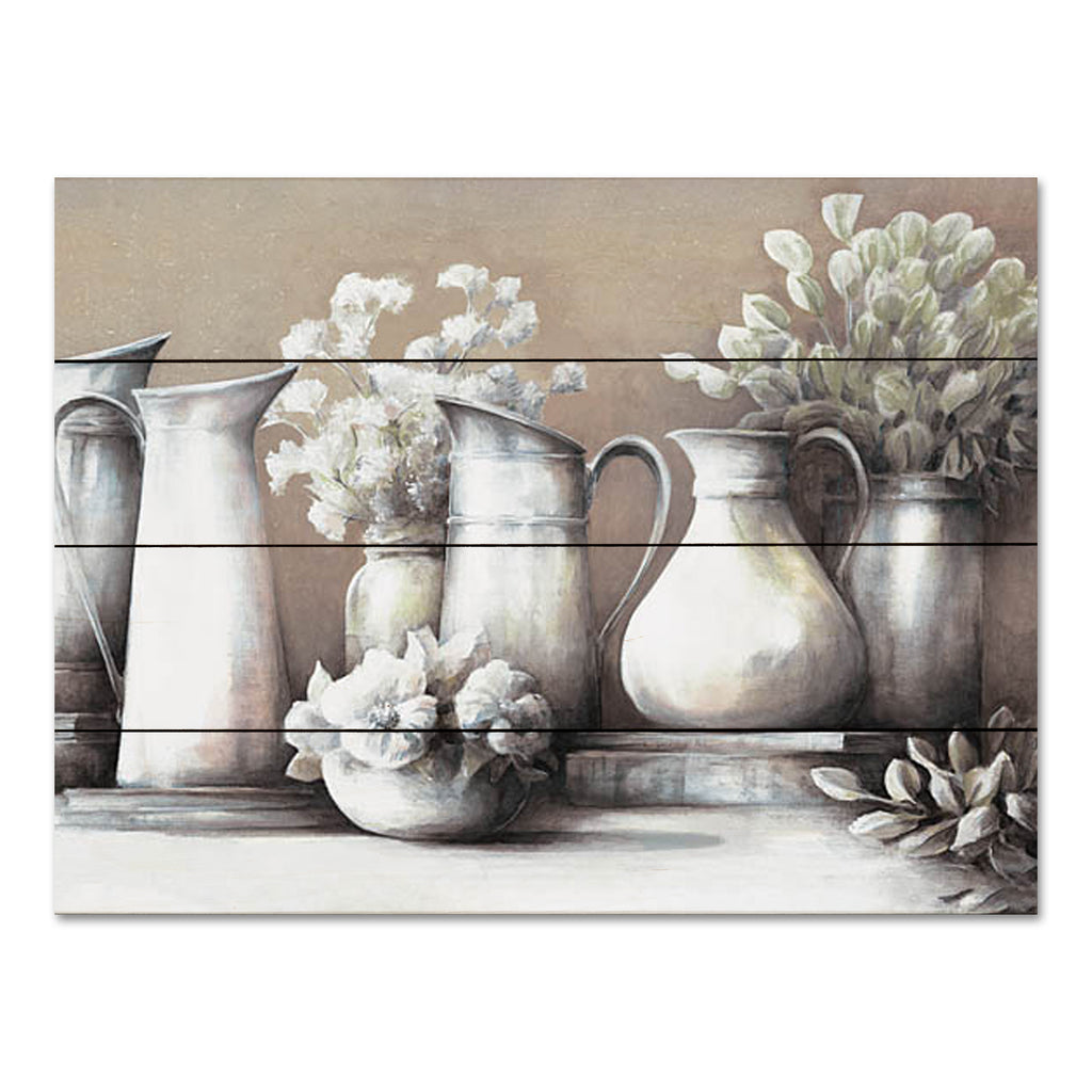 White Ladder WL197PAL - WL197PAL - Neutral Sill Life - 16x12 Still Life, Pitchers, Flowers, White Flowers, Neutral Palette, Greenery from Penny Lane