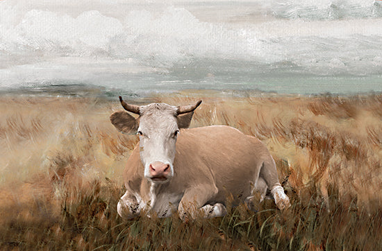 White Ladder WL200 - WL200 - A Time to Rest - 18x12 Cow, Longhorn, Field, Landscape from Penny Lane
