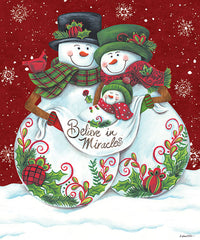 ART1129 - Snowman Parents with Baby - 12x16