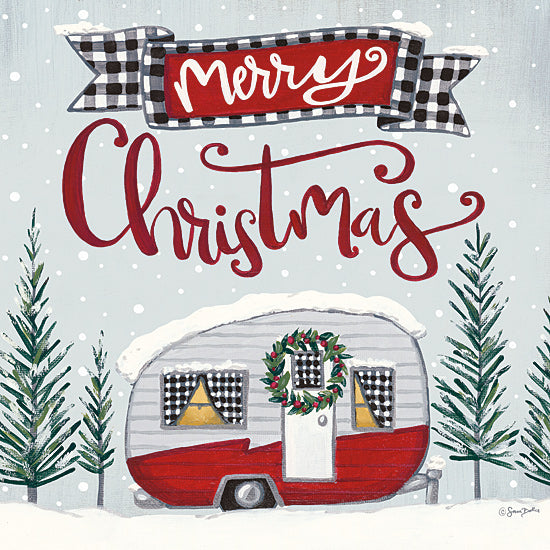 Sara Baker BAKE145 - BAKE145 - Merry Christmas Camper - 12x12 Signs, Typography, Christmas, Camper, Trees, Merry Christmas from Penny Lane