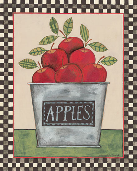 Bernadette Deming BER1349 - Bucket of Apples - 12x16 Apples, Bucket, Galvanized Bucket, Vintage from Penny Lane