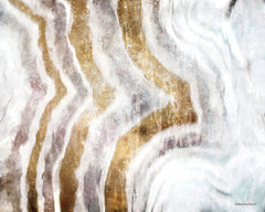 BLUE423 - Gold Stone Layers Abstract - 16x12