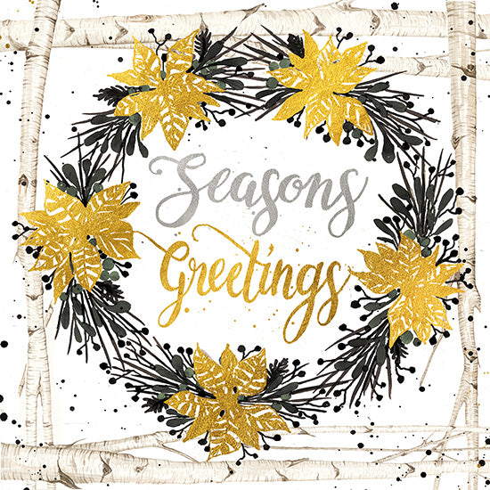 Cindy Jacobs CIN1239 - Seasons Greetings Birch Wreath Seasons Greetings, Holidays, Birch Trees, Wreath from Penny Lane