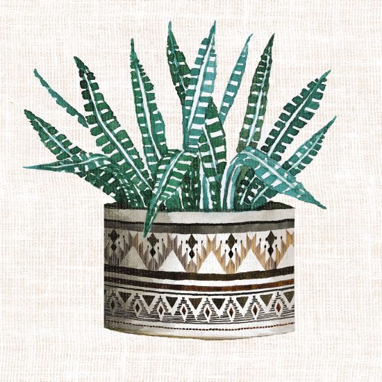 Cindy Jacobs CIN1406 - Cactus Mud Cloth Vase III Mud Cloth, Vase, Cactus, Southwestern from Penny Lane