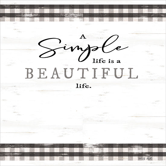 Cindy Jacobs CIN1682 - CIN1682 - Simple & Beautiful Life - 12x12 Simple & Beautiful Life, Black & White, Gingham, Motivational from Penny Lane