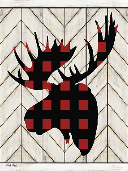 Cindy Jacobs CIN981 - Plaid Moose - Plaid, Moose, Wood Inlay from Penny Lane Publishing