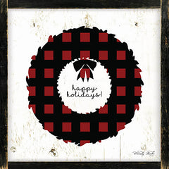 CIN985 - Happy Holidays Plaid Wreath