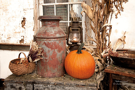 Irvin Hoover HOO113 - HOO113 - Milkman's Corner - 18x12 Milk Can, Pumpkin, Still Life, Baskets, Lantern, Rustic from Penny Lane