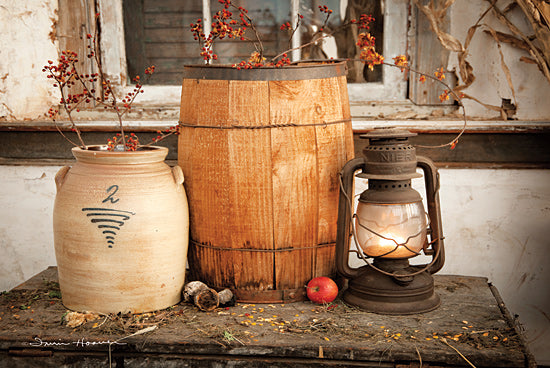 Irvin Hoover HOO118 - HOO118 - The Nail Keg - 18x12 Nail Keg, Crock, Lantern, Berries, Still Life, Rustic from Penny Lane