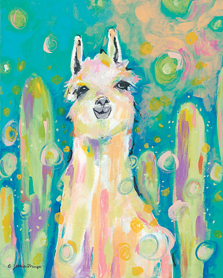 Jessica Mingo JM101 - Afternoon in the Cactus Garden Abstract, Llama, Cactus, Garden from Penny Lane