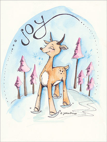 Jessica Mingo JM132 - Winter's Joy Reindeer, Joy, Trees, Snow, Winter, Joy from Penny Lane