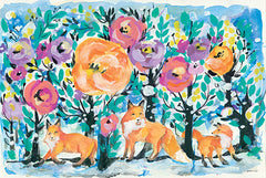 JM164 - Foxes and Flowers - 18x12